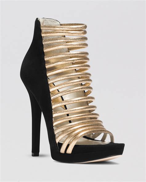 michael kors black and gold shoes|michael kors gold heels.